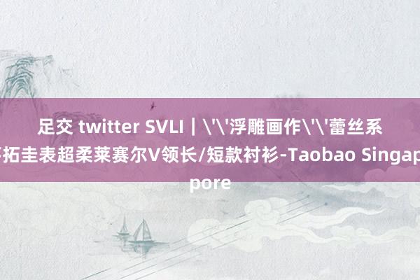 足交 twitter SVLI｜''浮雕画作''蕾丝系列落拓圭表超柔莱赛尔V领长/短款衬衫-Taobao Singapore