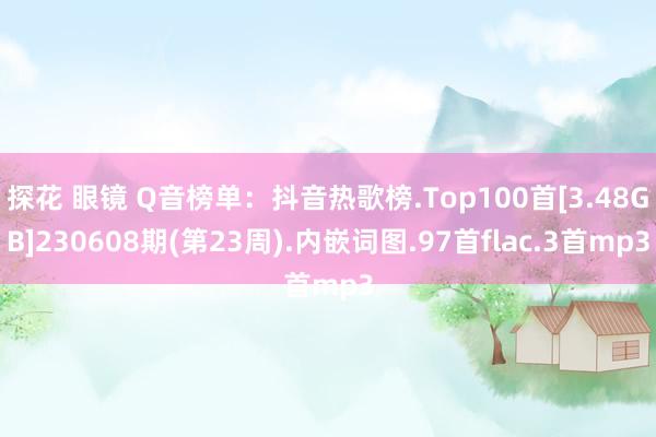 探花 眼镜 Q音榜单：抖音热歌榜.Top100首[3.48GB]230608期(第23周).内嵌词图.97首flac.3首mp3