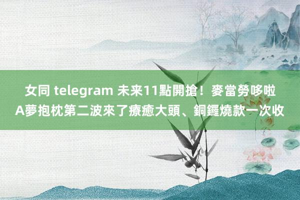 女同 telegram 未来11點開搶！麥當勞哆啦A夢抱枕第二波來了　療癒大頭、銅鑼燒款一次收